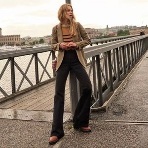 33 women Madewell The Perfect Vintage Flare Jean Black Tall 33x30